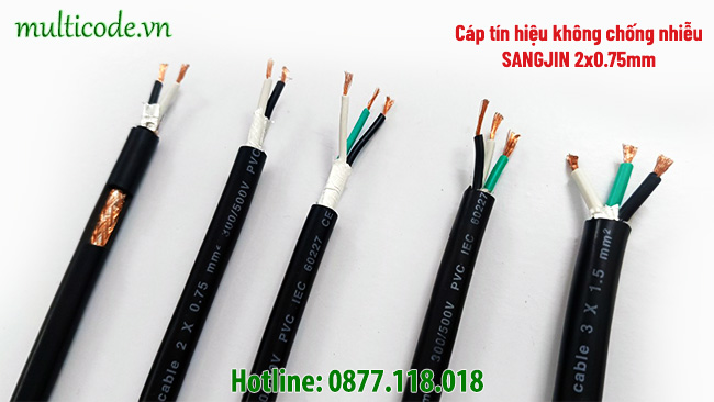 Cap Tin Hieu Sangjin 2x0.75mm2 Tieu Chuan Quoc Te