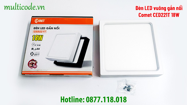 Den Led Vuong Gan Noi Comet Ced221t 18w Kem Nguon