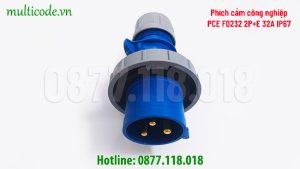 Phich Cam Cong Nghiep Pce F0232 2p E 32a 230v Ip67 Chinh Hang