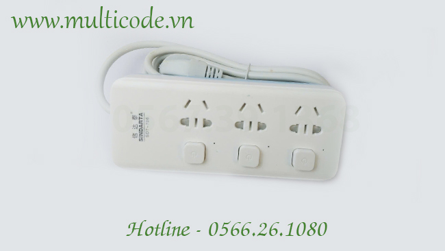Ổ cắm 3 công tắc riêng biệt dễ sử dụng