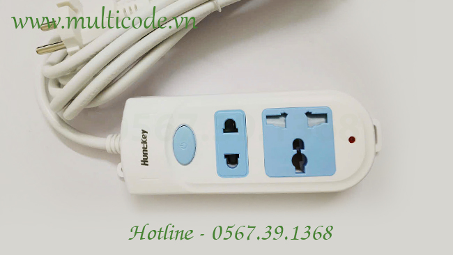 Ổ cắm điện HuntKey HK-A21 chống cháy cao cấp